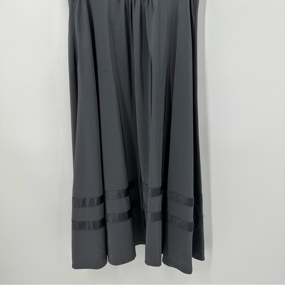 Marc Jacobs Gray Silk Empire Waist Midi Tank Dress Size 8 - Picture 8 of 13